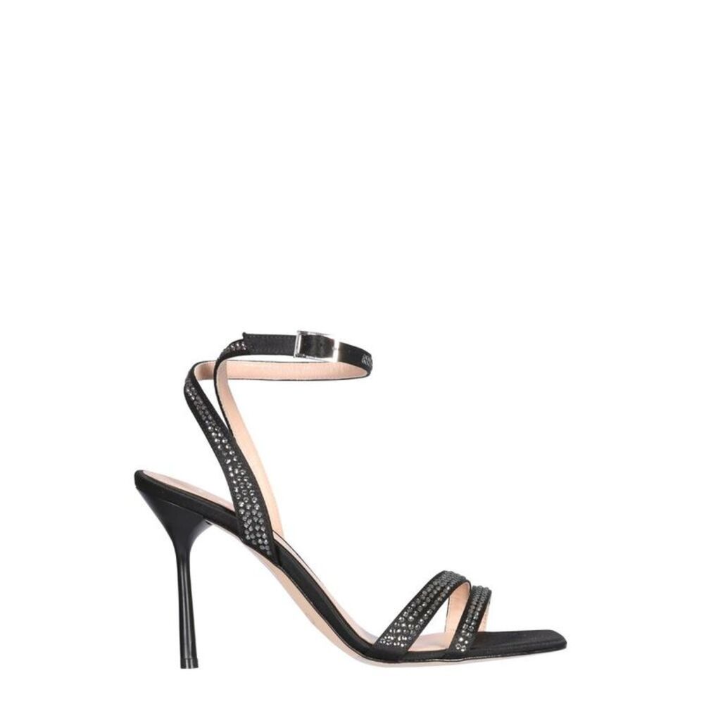 LIU JO Glamorous Embellished Stiletto Heel Sandals Women BLACK Pumps